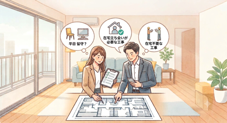 共働き家庭も安心!大規模修繕中の「在宅不要」と「要立ち合い」工事をプロが徹底解説